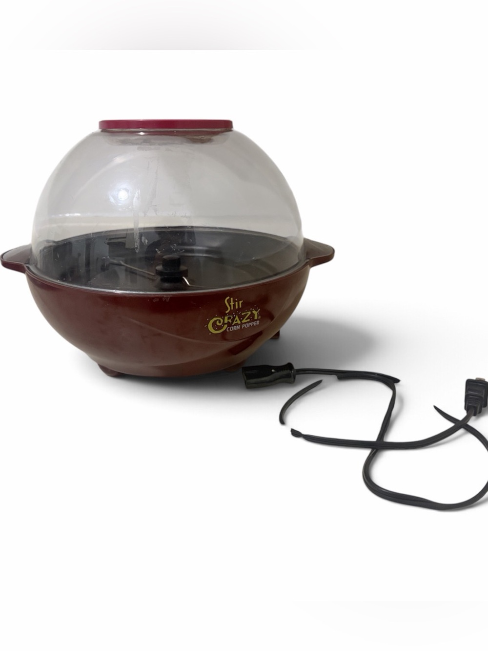 Vintage West Bend STIR CRAZY 6 Qt Dome Popcorn Popper USA TESTED WORKS